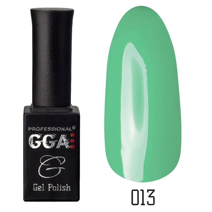 Гель-лак GGA Professional Gel Polish №013 зелений, емаль 10 мл