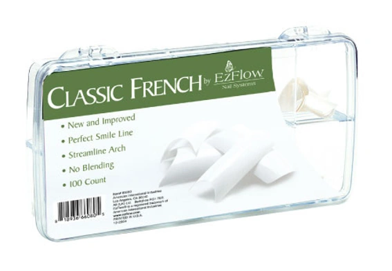 Типси без контактної зони асорті 100 шт EzFlow Classic French Tips 100