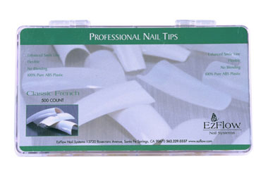 Типси без контактної зони асорті 500 шт EzFlow Classic French Tips 500 шт