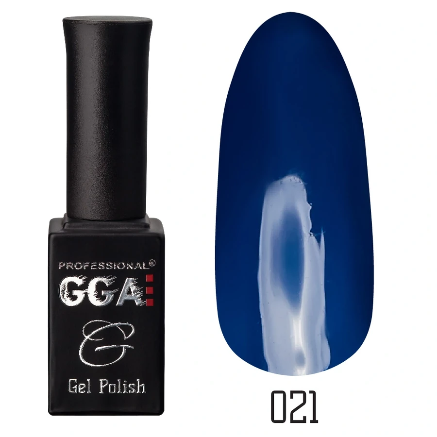 Гель-лак GGA Professional Gel Polish №021 темно-синій, емаль 10 мл