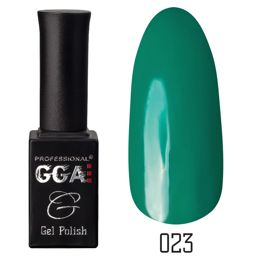 Гель-лак GGA Professional Gel Polish №023 темно-зелений, емаль 10 мл