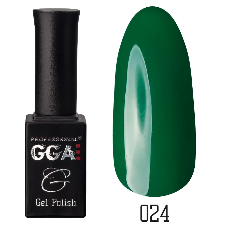 Гель-лак GGA Professional Gel Polish №024 темний мох, емаль 10 мл