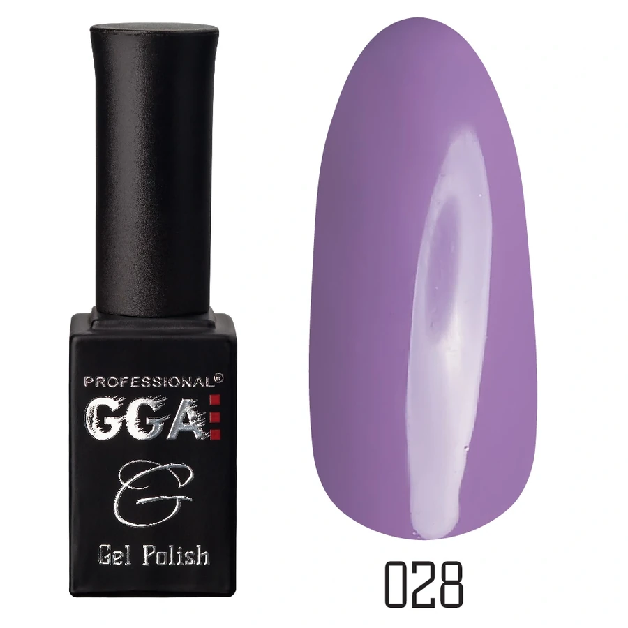 Гель-лак GGA Professional Gel Polish №028 лавандовий, емаль 10 мл