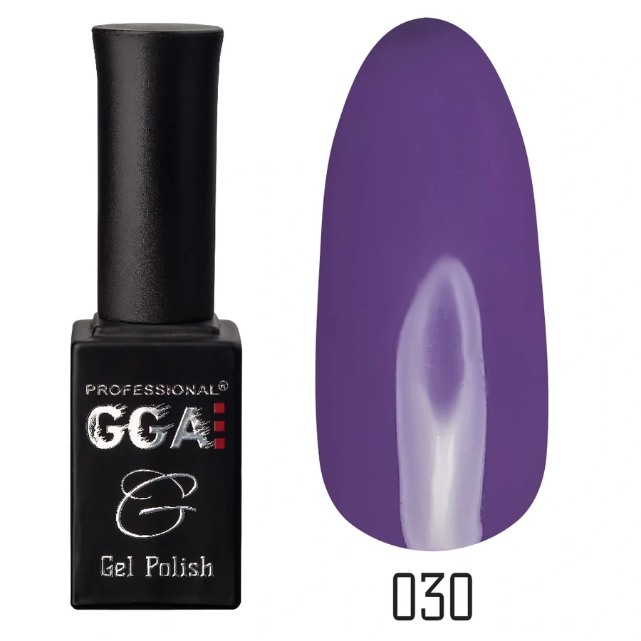 Гель-лак GGA Professional Gel Polish №030 фіалковий, емаль 10 мл