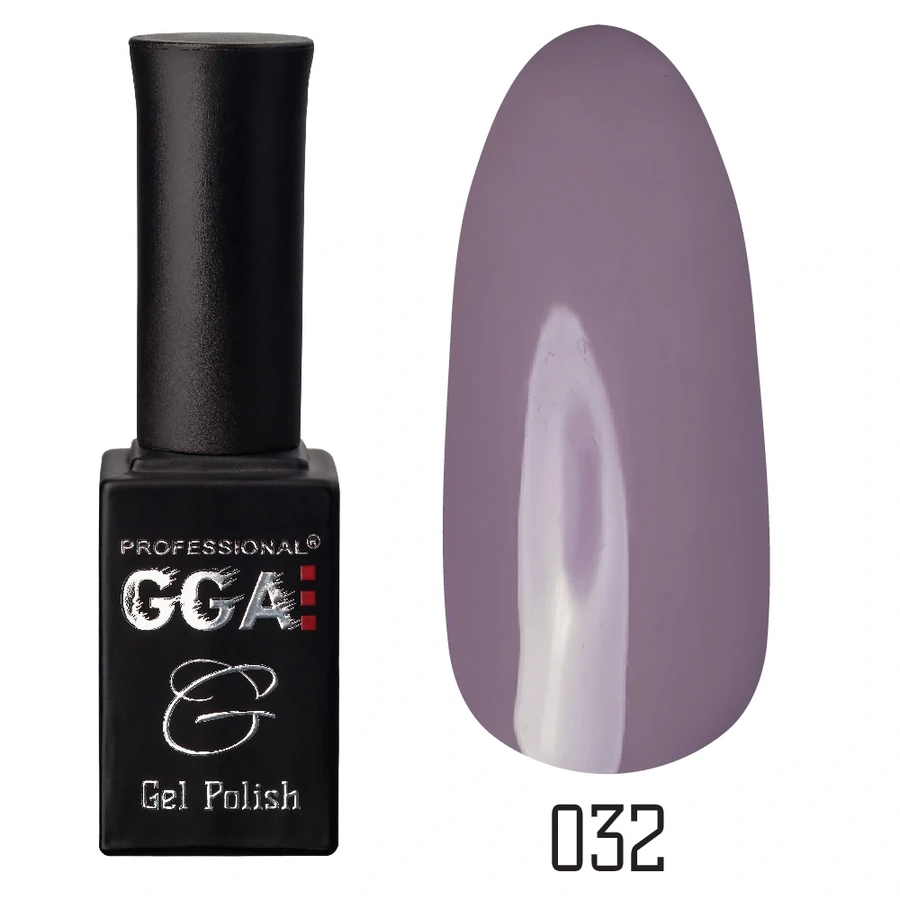 Гель-лак GGA Professional Gel Polish №032 темний сіро-бузковий, емаль 10 мл