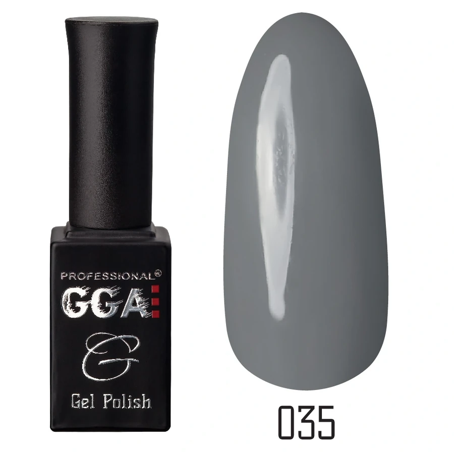 Гель-лак GGA Professional Gel Polish №035 грифельний, емаль 10 мл