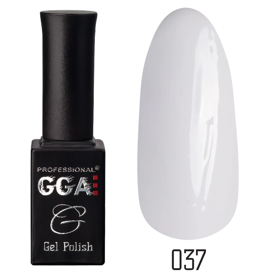 Гель-лак GGA Professional Gel Polish №037 ультра білий, емаль 10 мл