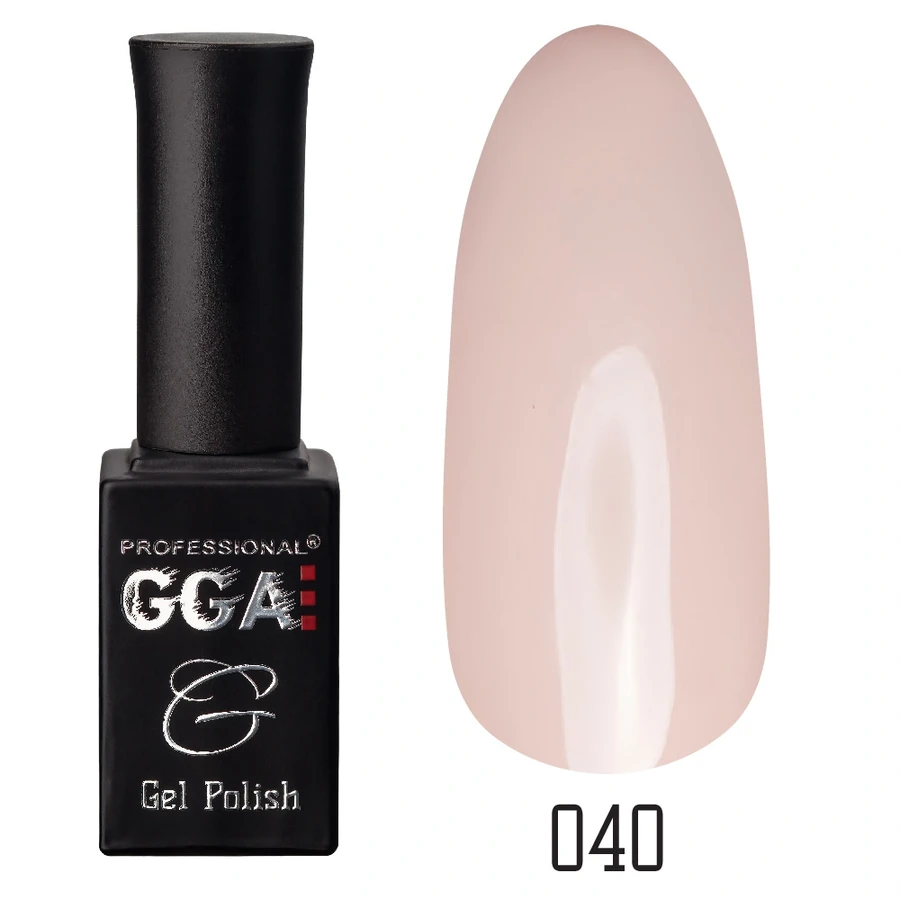 Гель-лак GGA Professional Gel Polish №040 нюдовий рожевий, емаль 10 мл