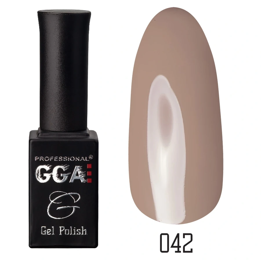 Гель-лак GGA Professional Gel Polish №042 кава з молоком, емаль 10 мл
