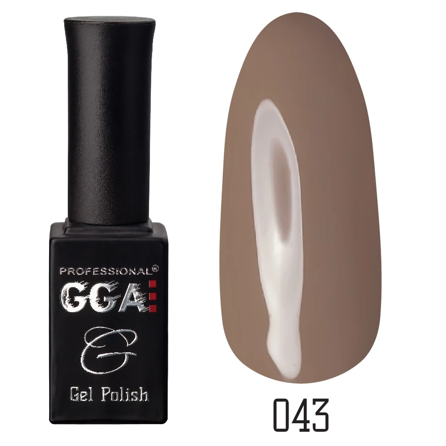 Гель-лак GGA Professional Gel Polish №043 молочний шоколад, емаль 10 мл