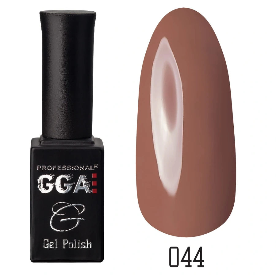 Гель-лак GGA Professional Gel Polish №044 коричневий, емаль 10 мл