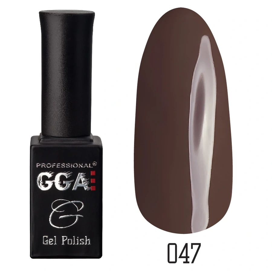 Гель-лак GGA Professional Gel Polish №047 шоколадний, емаль 10 мл