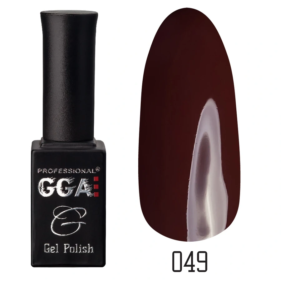 Гель-лак GGA Professional Gel Polish №049 каштановий, емаль 10 мл