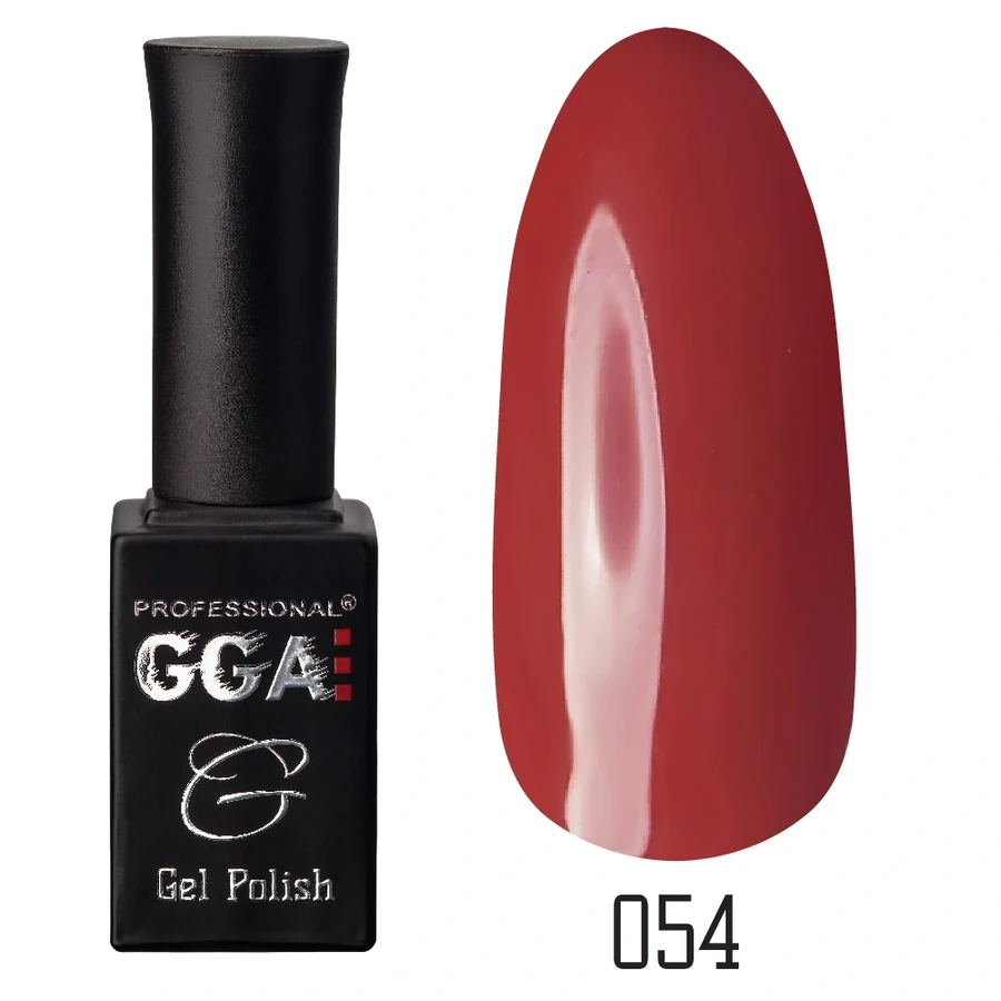 Гель-лак GGA Professional Gel Polish №054 бордовий, емаль 10 мл