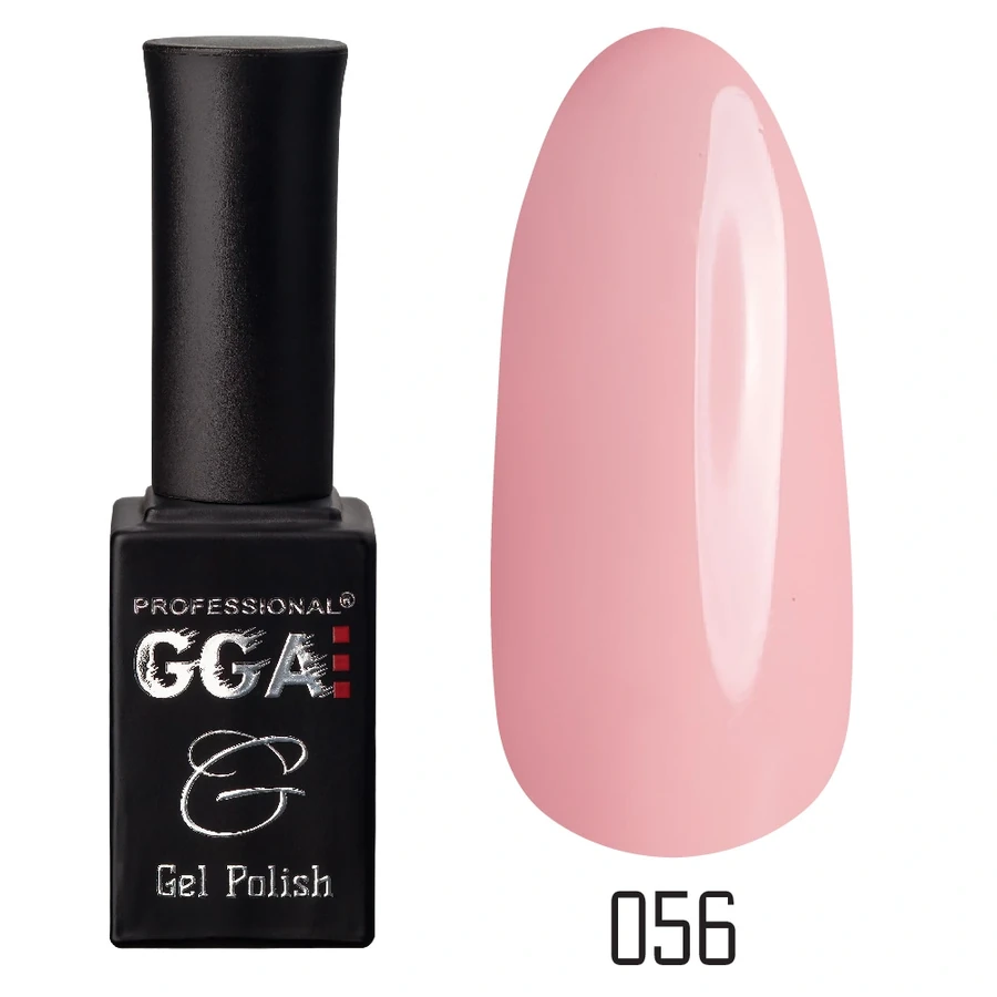 Гель-лак GGA Professional Gel Polish №056 світло рожевий, емаль 10 мл
