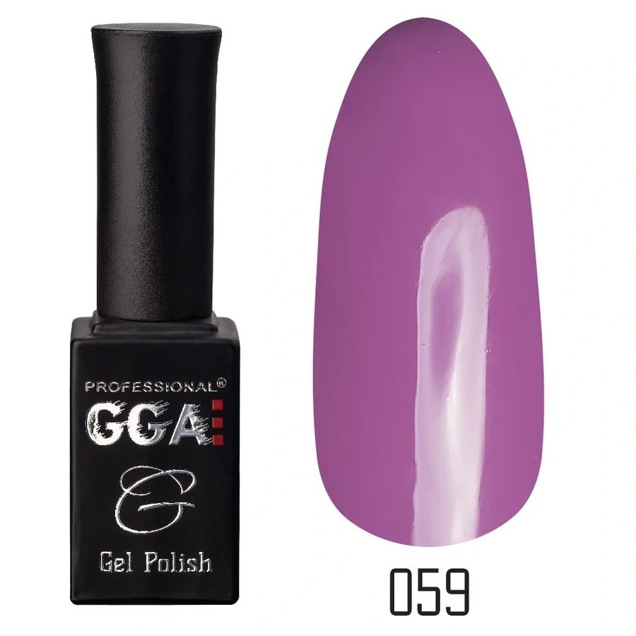 Гель-лак GGA Professional Gel Polish №059 лілово-фіолетовий, емаль 10 мл