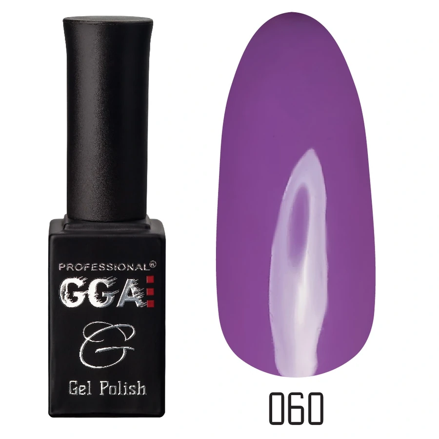 Гель-лак GGA Professional Gel Polish №060 насичений фіолетовий, емаль 10 мл