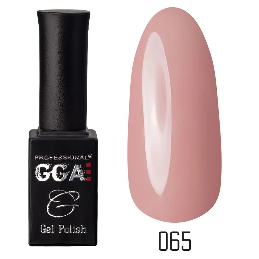 Гель-лак GGA Professional Gel Polish №065 пастельний світло-рожевий, емаль 10 мл