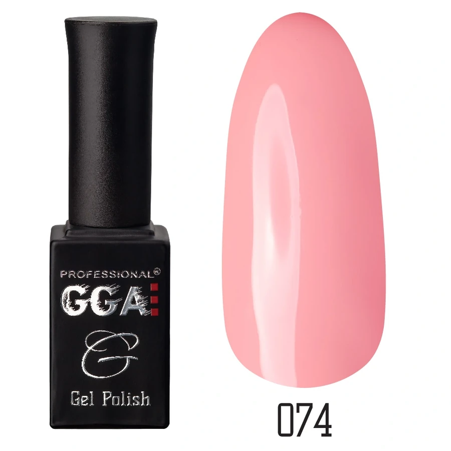 Гель-лак GGA Professional Gel Polish №074 рожевий, емаль 10 мл