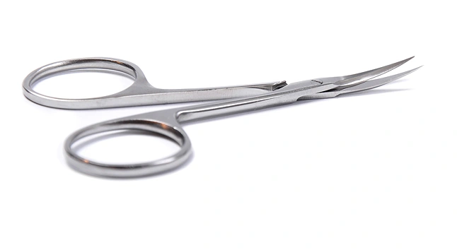 Ножиці 100 мм + чохол Olton Manicure Scissors шкіра 100 мм