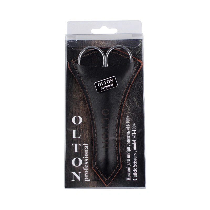 Ножиці 100 мм + чохол Olton Manicure Scissors шкіра 100 мм