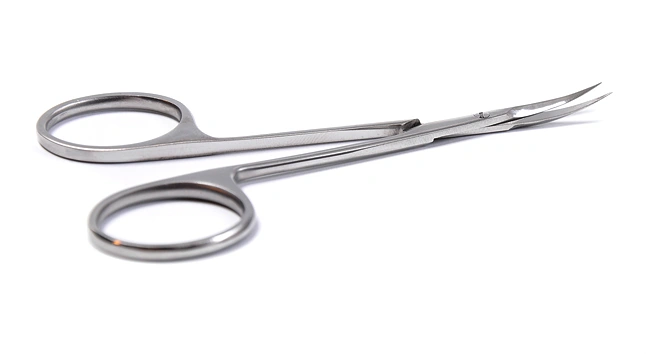 Ножиці 113 мм + чохол Olton Manicure Scissors шкіра 113 мм