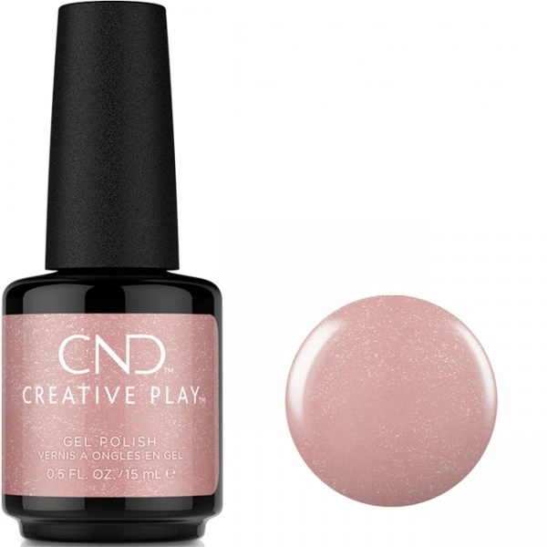 Гель-лак CND Creative Play 530 Party Girl пастельний ніжно-рожевий з шиммером 15 мл