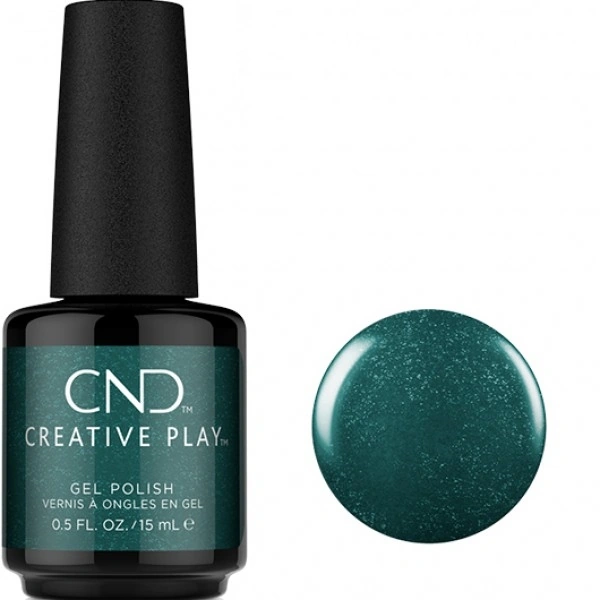 Гель-лак CND Creative Play 533 Envied Green темний синьо-зелений із шимером 15 мл
