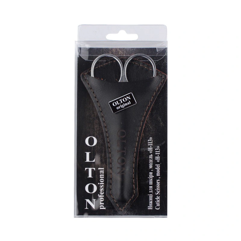 Ножиці 113 мм + чохол Olton Manicure Scissors шкіра 113 мм