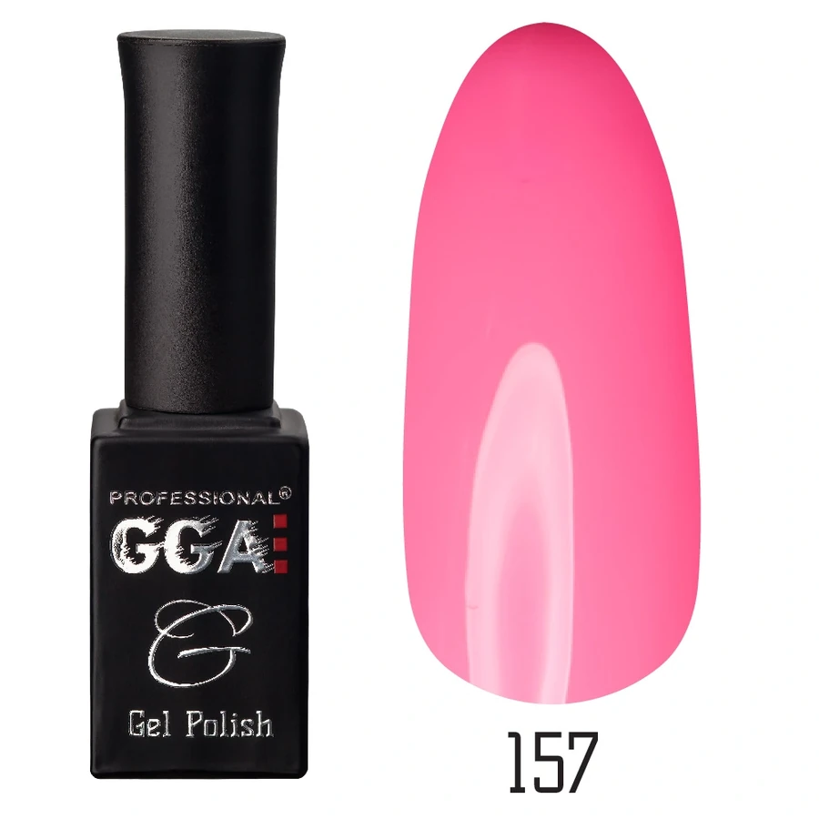 Гель-лак GGA Professional Gel Polish №157 рожевий, емаль 10 мл