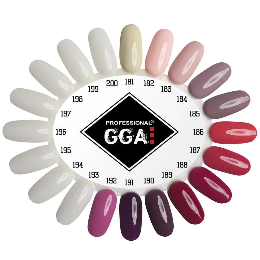 Гель-лак GGA Professional Gel Polish №182 молочно-рожевий, емаль 10 мл