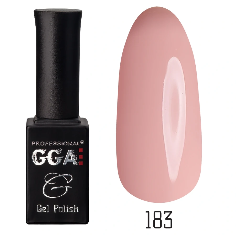 Гель-лак GGA Professional Gel Polish №183 пастельний рожевий, емаль 10 мл