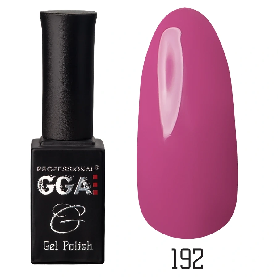 Гель-лак GGA Professional Gel Polish №192 маджента, емаль 10 мл