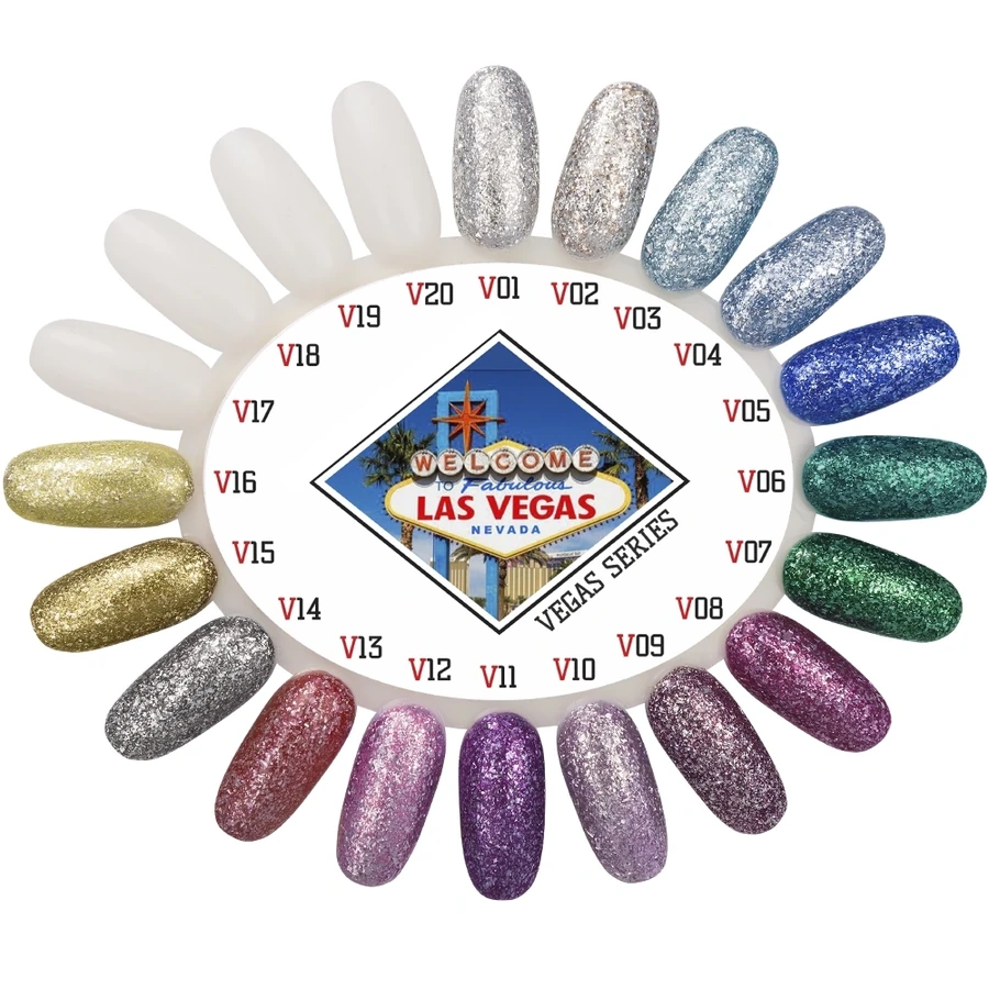 Гель-лак GGA Professional Vegas №015 золотий із гліттером 10 мл