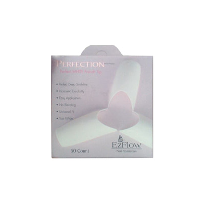 Типси без контактної зони №2, 50 шт EzFlow Perfection Perfect White French Tips №2