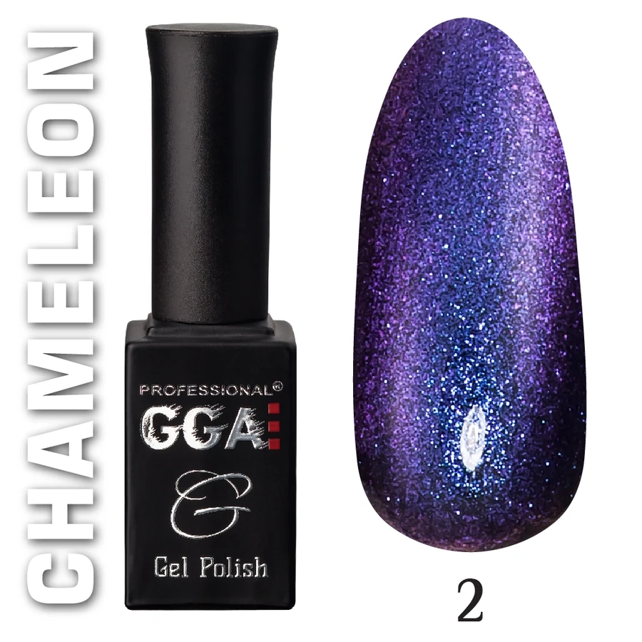 Гель-лак GGA Professional Chameleon №002 індиго хамелеон із шиммером 10 мл