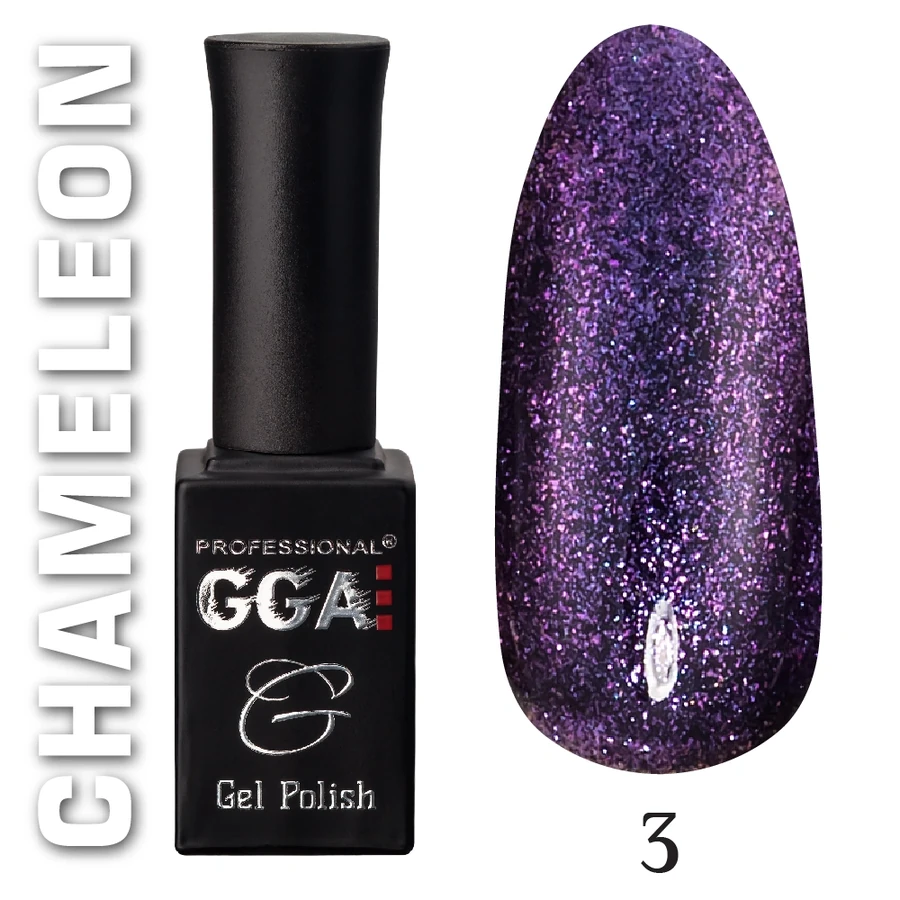 Гель-лак GGA Professional Chameleon №003 фіолетовий хамелеон із шиммером 10 мл