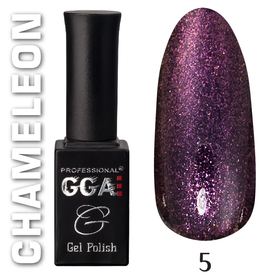 Гель-лак GGA Professional Chameleon №005 пурурно-ліловий хамелеон із шиммером 10 мл