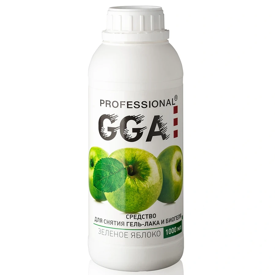 Засіб для зняття гель лаку Яблуко GGA Professional Gel Remover Apple 1000 мл