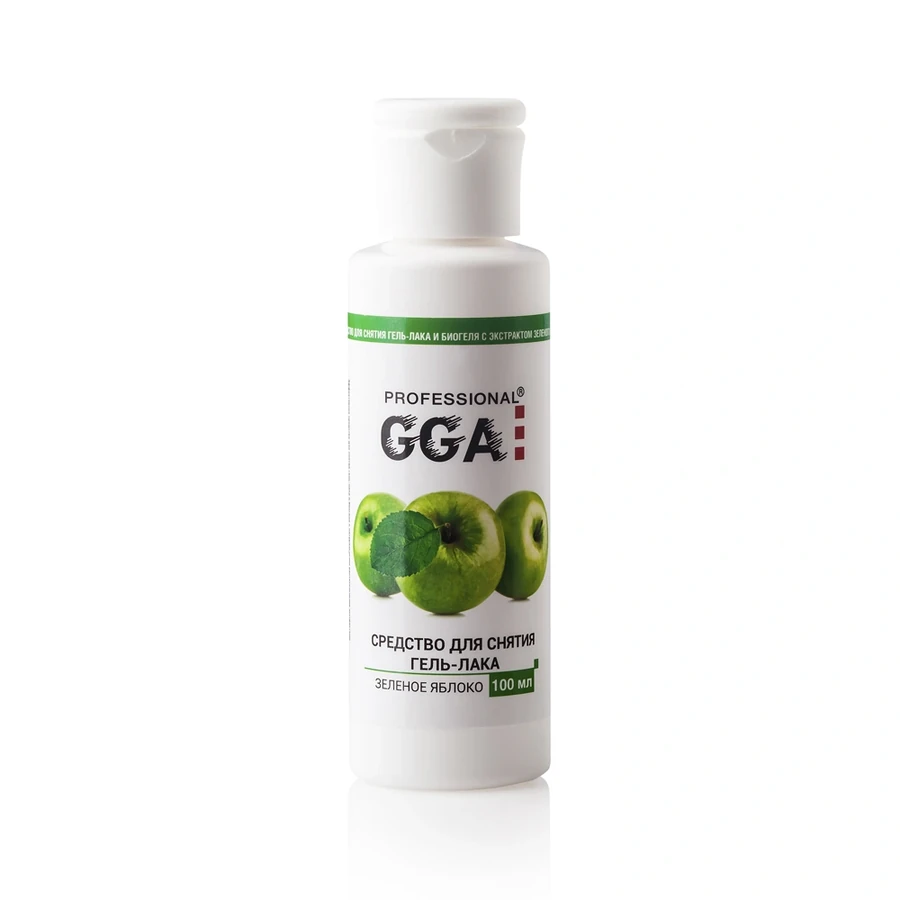 Засіб для зняття гель лаку Яблуко GGA Professional Gel Remover Apple 100 мл