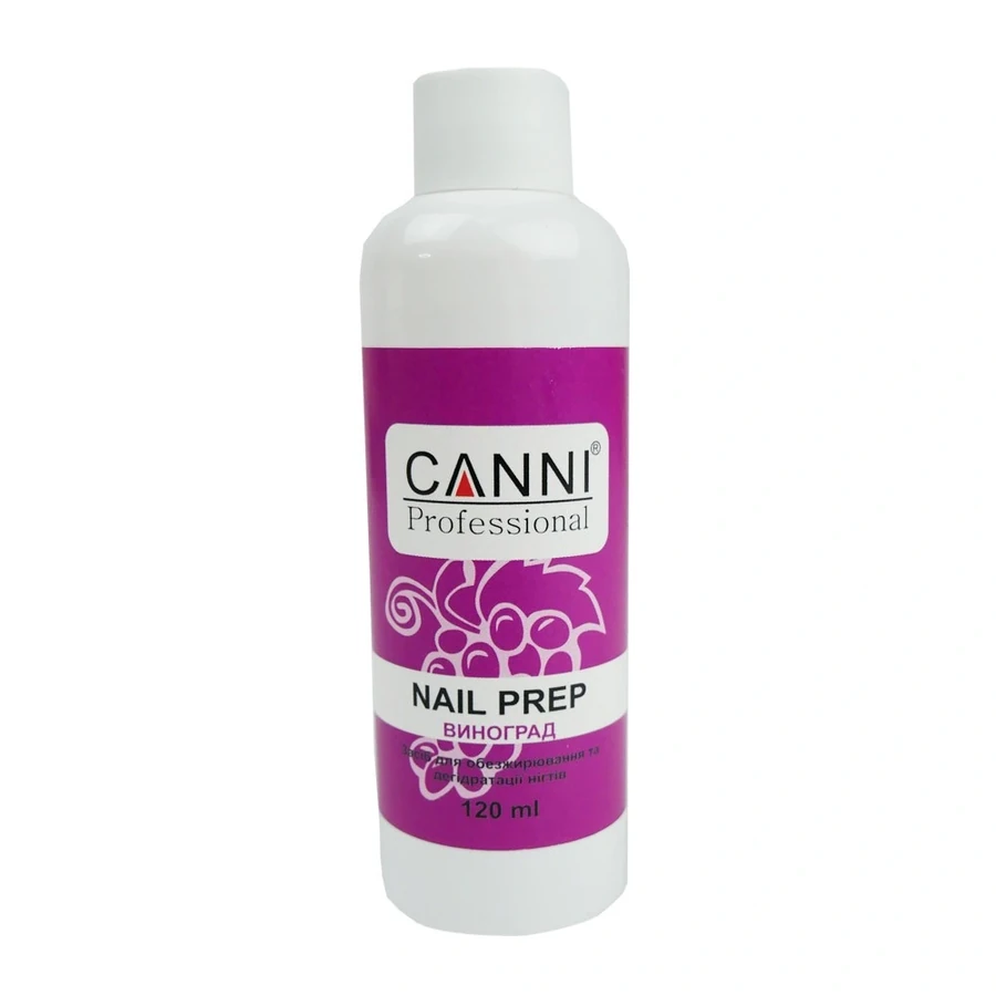 Засіб для знежирення та дегідратації нігтів Canni Nail Prep Grapes виноград 120 мл