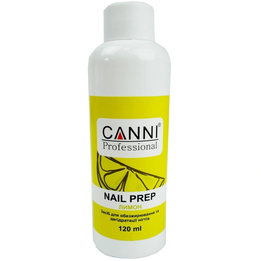 Засіб для знежирення та дегідратації нігтів Canni Nail Prep Lemon лимон 120 мл