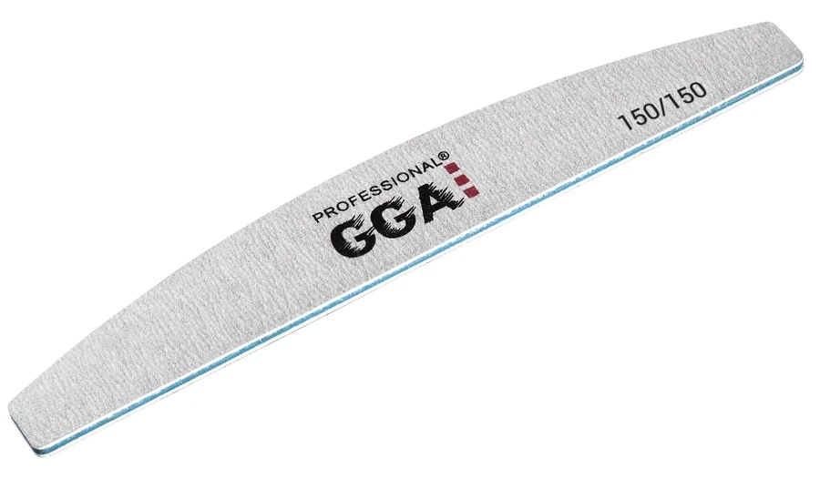 Пилка півмісяць для штучних нігтів GGA Professional Nail File Half-Moon 150/150 грит
