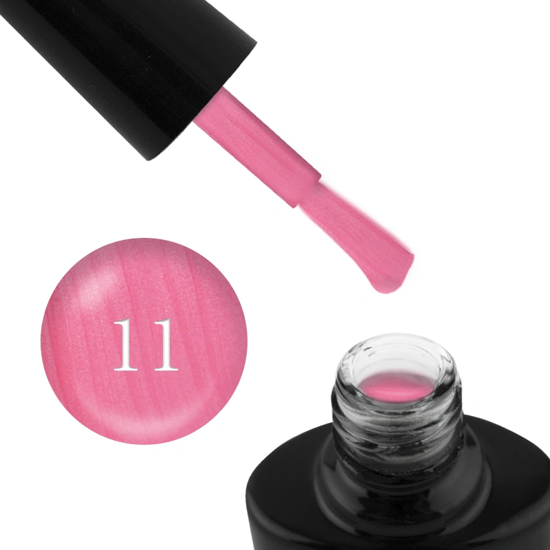 Гель-лак G.La color Gel Polish №11 м`який рожево-малиновий з перламутром, напівпрозорий 10 мл