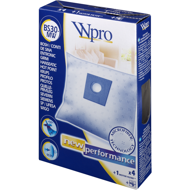 Набір мішків для пилососу WPRO Set of Filters VCB BS30-MW (C00375088)