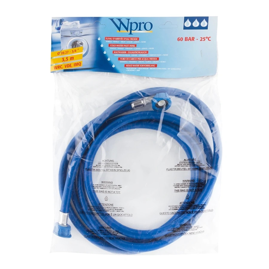 Шланг подачі води WPRO Water Supply Hose 3,5 м (C00375223)