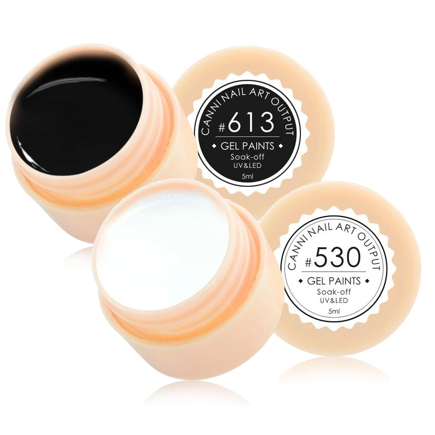 Набір гель-фарб Canni Gel Paint Set Black and White біла+чорна 5 мл