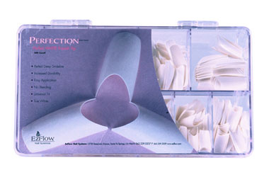 Типси без контактної зони №9, 50 шт EzFlow Perfection Perfect White French Tips №9