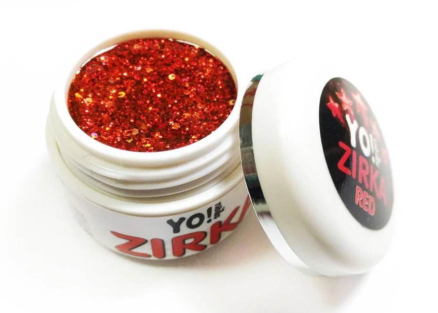 Гель-лак Yo!Nails Zirka Red гліттерний 5 мл