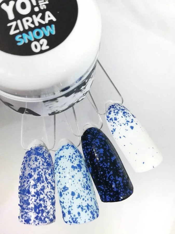 Блакитні пластівці Yo!Nails Zirka Snow №02 5 мл